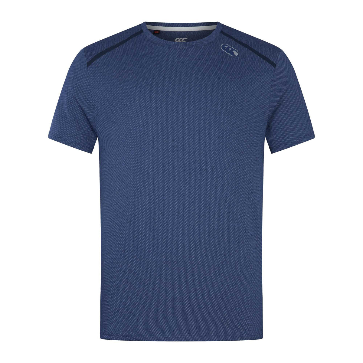 Canterbury Men's Poly Cotton Training TShirt Blue Absolute Rugby