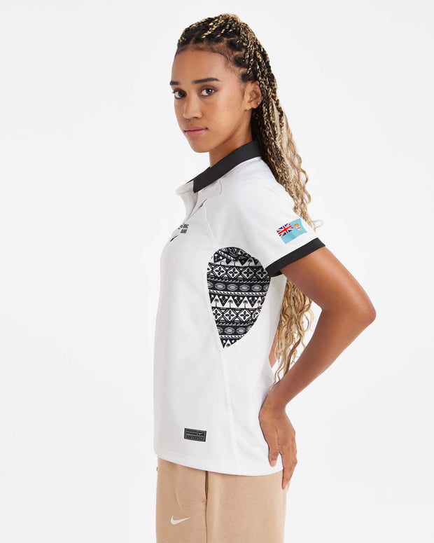 Nike Women's Rugby World Cup 2023 Fiji Home Stadium Jersey - White |Womens Replica Jersey | Nike RWC 2023 Fiji | Absolute Rugby