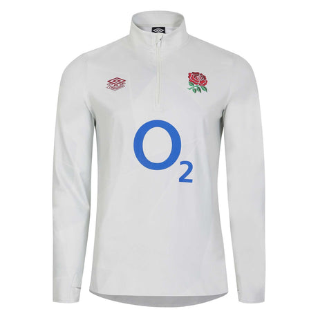 Umbro Men's England Rugby Warm Up Mid Layer 23/24 - White |Outerwear | Umbro RFU | Absolute Rugby