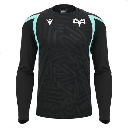 2026-2027 Ospreys Rugby Poly Long Sleeve Training Shirt (Black)_0