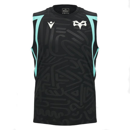 2026-2027 Ospreys Rugby Poly Sleeveless Training Shirt (Black)_0