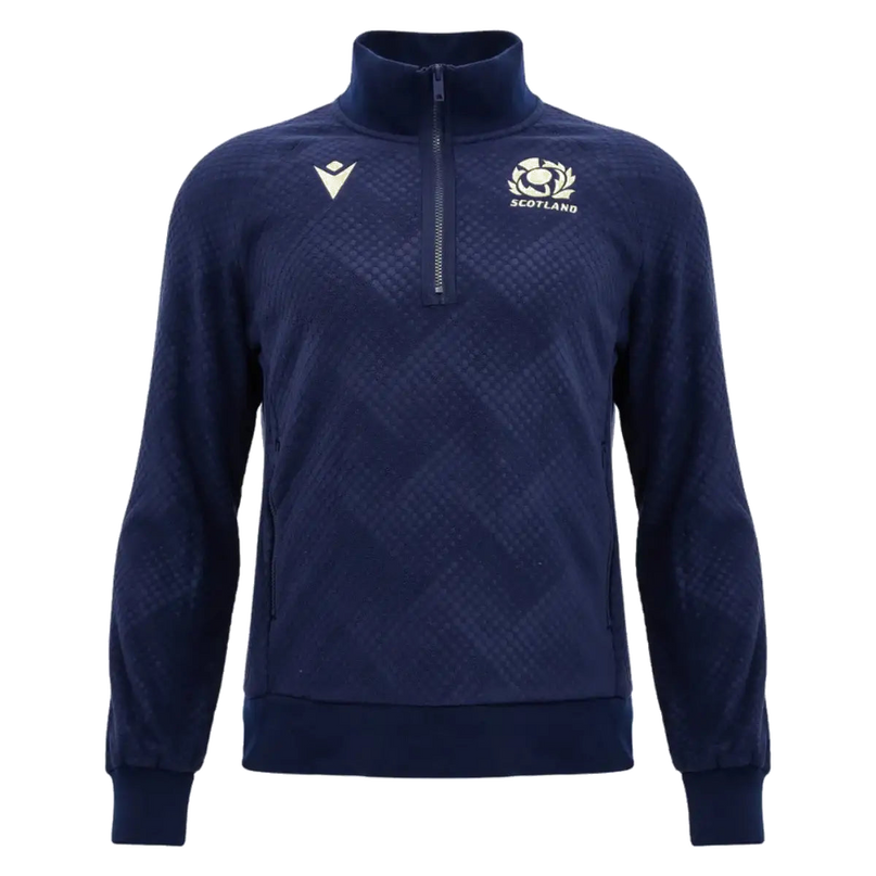 2026-2027 Scotland Rugby Quarter Zip Fleece Top (Navy)_0