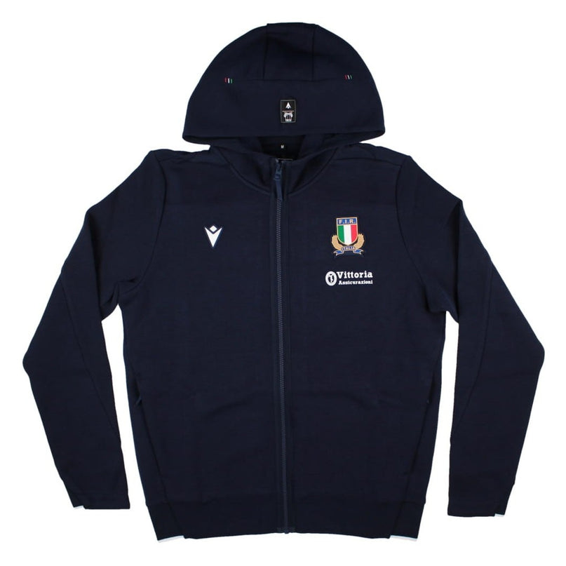 2026-2027 Italy Rugby Full Zip Travel Hoodie (Navy)_0