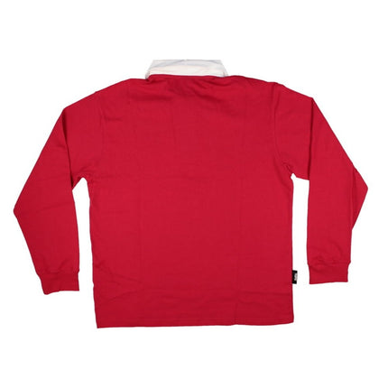 Tonga 1923 Home Vintage Rugby Long Sleeve Shirt (Red)_2