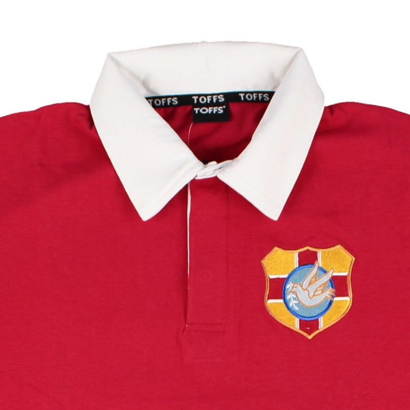 Tonga 1923 Home Vintage Rugby Long Sleeve Shirt (Red)_3