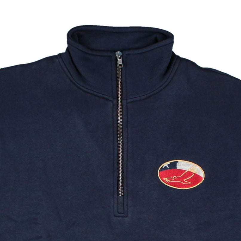 Chile 1935 Vintage Rugby Quarter Zip Top (Navy)_3