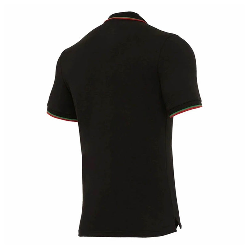 2020-2021 Wales Travel Cotton Piquet Polo Shirt (Black) |Product - Polo Shirts | Macron | Absolute Rugby