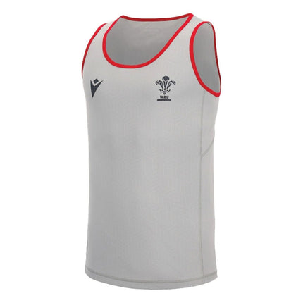 2022-2023 Wales WRU Training Poly Dry Singlet (Grey) |Product - Sleeveless | Macron | Absolute Rugby