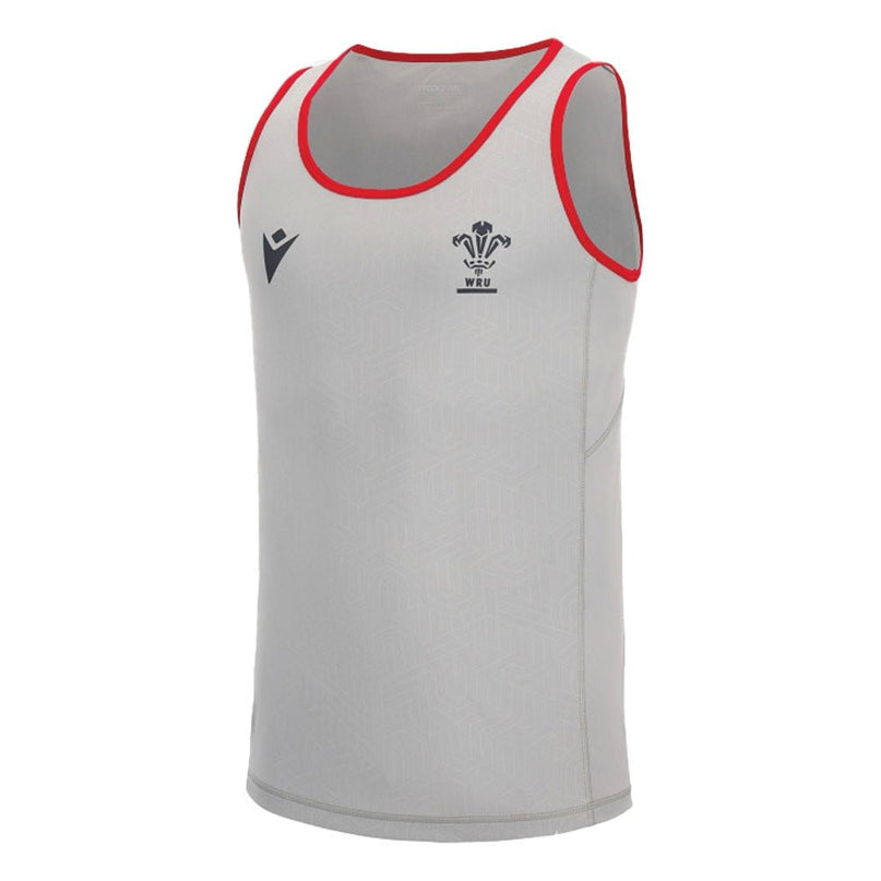 2022-2023 Wales WRU Training Poly Dry Singlet (Grey) |Product - Sleeveless | Macron | Absolute Rugby