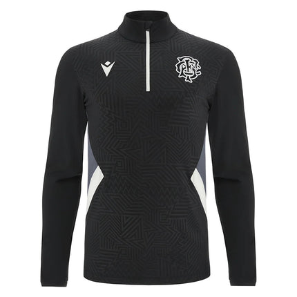 2023-2024 Barbarians Training Player Half Zip Top (Black-White) |Product - Training Tops | Macron | Absolute Rugby