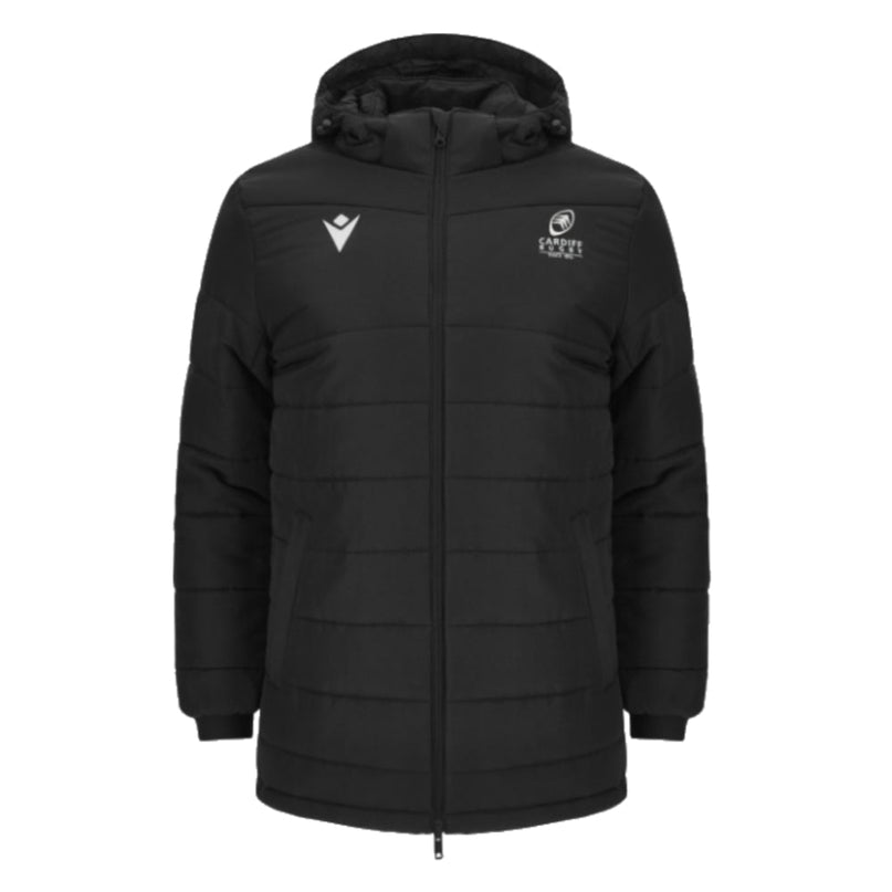 2023-2024 Cardiff Blues Rugby Padded Jacket (Black) |Product - Jackets | Macron | Absolute Rugby