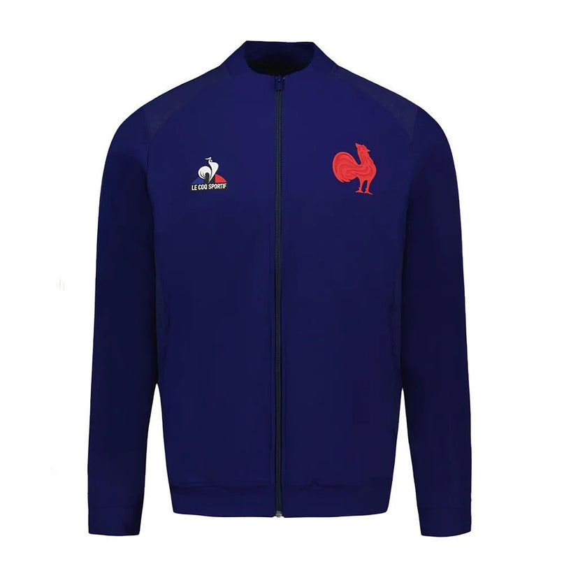 2023-2024 France Rugby Zipped Sweatshirt (Blue) |Product - Sweat Tops | Le Coq Sportif | Absolute Rugby