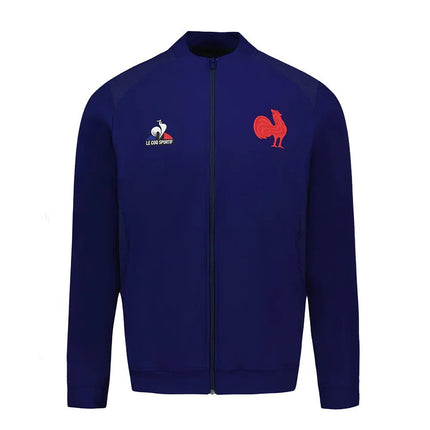 2023-2024 France Rugby Zipped Sweatshirt (Blue) |Product - Sweat Tops | Le Coq Sportif | Absolute Rugby