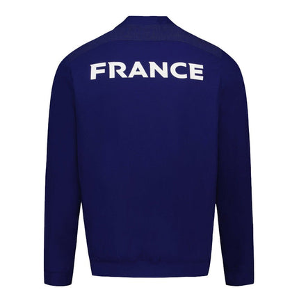 2023-2024 France Rugby Zipped Sweatshirt (Blue) |Product - Sweat Tops | Le Coq Sportif | Absolute Rugby