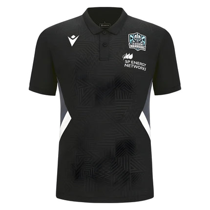 2023-2024 Glasgow Warriors Travel Player Polo Shirt (Black) |Product - Polo Shirts | Macron | Absolute Rugby