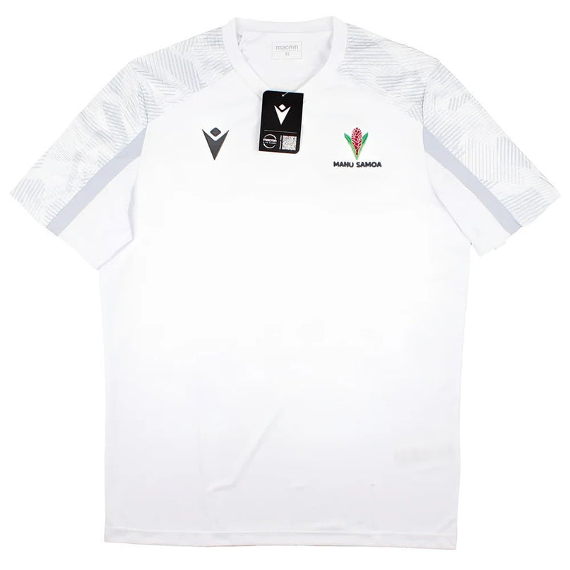 2023-2024 Samoa Rugby Poly Dry Shirt (White) |Product - Training Shirts | Macron | Absolute Rugby