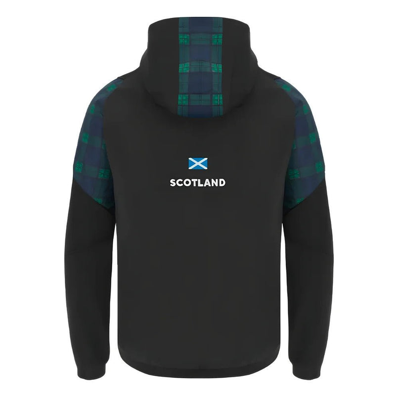 2023-2024 Scotland Rugby Travel Full Zip Hoodie (Black) - Kids |Product - Hoodies | Macron | Absolute Rugby