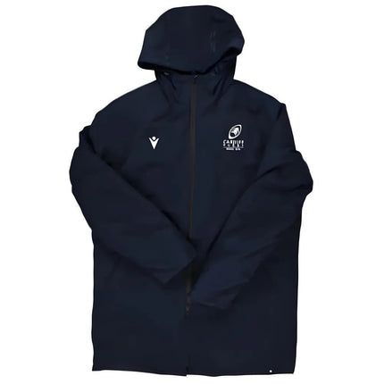 2024-2025 Cardiff Blues Rugby Ath Waterproof Softshell Long Jacket |Product - Jackets | Macron | Absolute Rugby