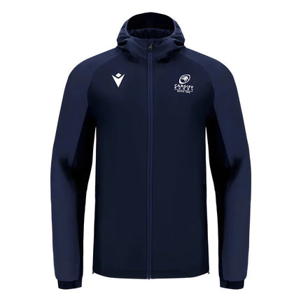 2024-2025 Cardiff Blues Rugby Full Zip Waterproof Jacket (Navy) |Product - Jackets | Macron | Absolute Rugby