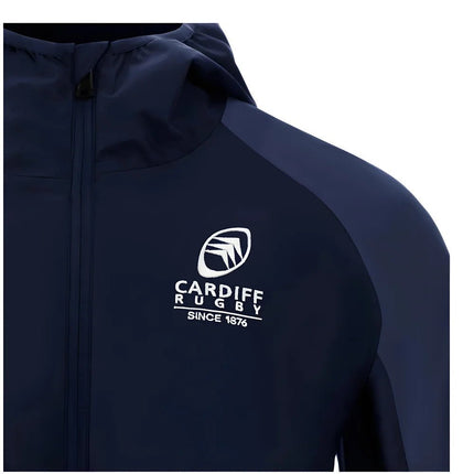 2024-2025 Cardiff Blues Rugby Full Zip Waterproof Jacket (Navy) |Product - Jackets | Macron | Absolute Rugby