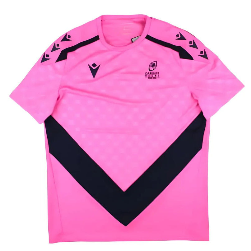 2024-2025 Cardiff Blues Rugby Player Training Shirt (Pink) |Product - Training Shirts | Macron | Absolute Rugby