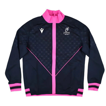 2024-2025 Cardiff Blues Rugby Warmup Anthem Jacket (Navy) |Product - Jackets | Macron | Absolute Rugby
