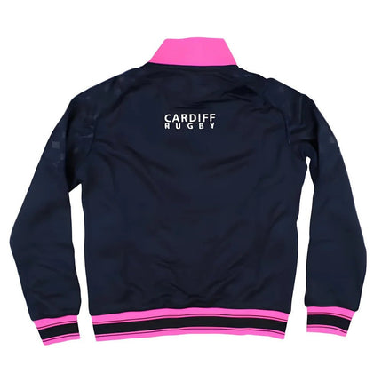 2024-2025 Cardiff Blues Warm Up Anthem Jacket (Navy) - Kids |Product - Jackets | Macron | Absolute Rugby