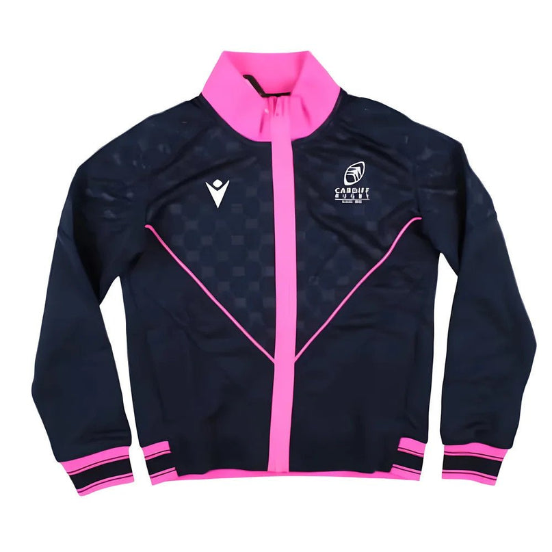 2024-2025 Cardiff Blues Warm Up Anthem Jacket (Navy) - Kids |Product - Jackets | Macron | Absolute Rugby