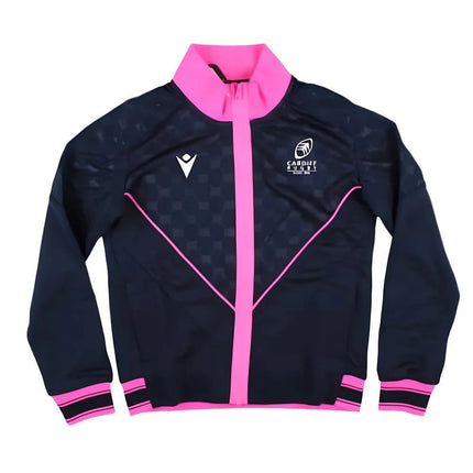 2024-2025 Cardiff Blues Warm Up Anthem Jacket (Navy) - Kids |Product - Jackets | Macron | Absolute Rugby