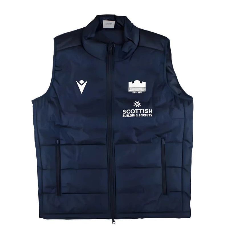 2024-2025 Edinburgh Rugby Padded Gilet (Navy) |Product - Jackets | Macron | Absolute Rugby