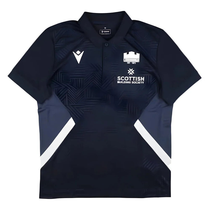 2024-2025 Edinburgh Rugby Travel Polo Shirt (Navy) |Product - Polo Shirts | Macron | Absolute Rugby