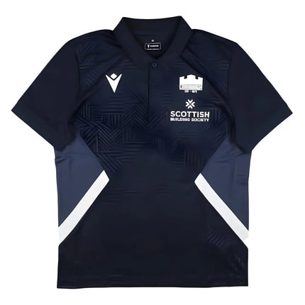 2024-2025 Edinburgh Rugby Travel Polo Shirt (Navy) |Product - Polo Shirts | Macron | Absolute Rugby
