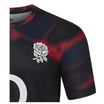 2024-2025 England Rugby Warm Up Jersey O2 (Black) - Kids |Product - Training Shirts | Umbro | Absolute Rugby