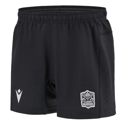 2024-2025 Glasgow Warriors Rugby Home Shorts (Black) |Product - Shorts | Macron | Absolute Rugby