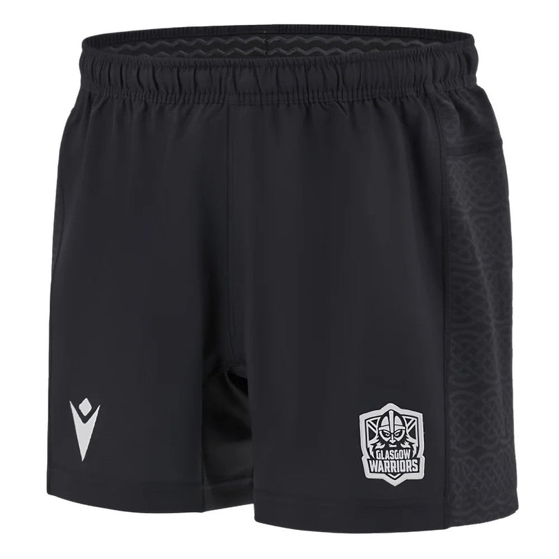 2024-2025 Glasgow Warriors Rugby Home Shorts (Black) |Product - Shorts | Macron | Absolute Rugby