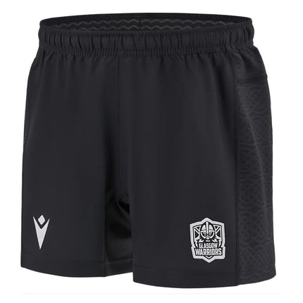 2024-2025 Glasgow Warriors Rugby Home Shorts (Black) - Kids |Product - Shorts | Macron | Absolute Rugby