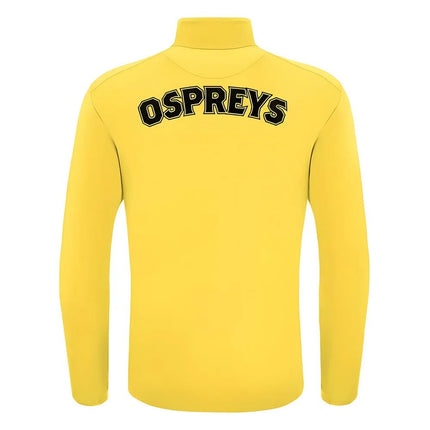 2024-2025 Ospreys Rugby 1/4 Zip Training Top (Yellow) |Product - Training Tops | Macron | Absolute Rugby