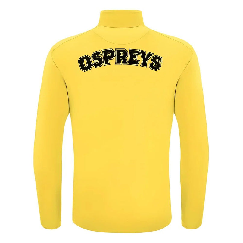 2024-2025 Ospreys Rugby 1/4 Zip Training Top (Yellow) |Product - Training Tops | Macron | Absolute Rugby