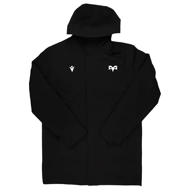 2024-2025 Ospreys Rugby Ath Padded Jacket (Black) |Product - Jackets | Macron | Absolute Rugby