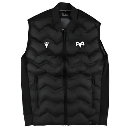 2024-2025 Ospreys Rugby Athletic Gilet (Black) |Product - Jackets | Macron | Absolute Rugby