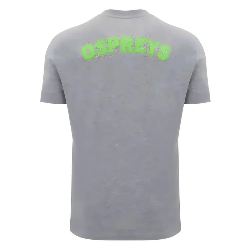 2024-2025 Ospreys Rugby Cotton T-Shirt (Grey) |Product - T-Shirt | Macron | Absolute Rugby