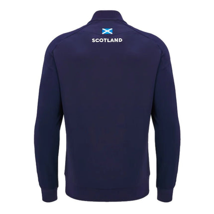 2024-2025 Scotland Rugby Anthem Full Zip Top (Navy) - Kids |Product - Jackets | Macron | Absolute Rugby