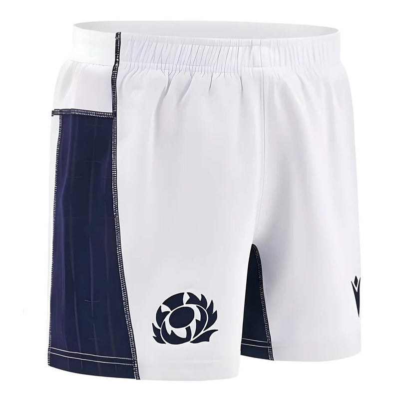 2024-2025 Scotland Rugby Authentic Home Shorts (White) |Product - Shorts | Macron | Absolute Rugby