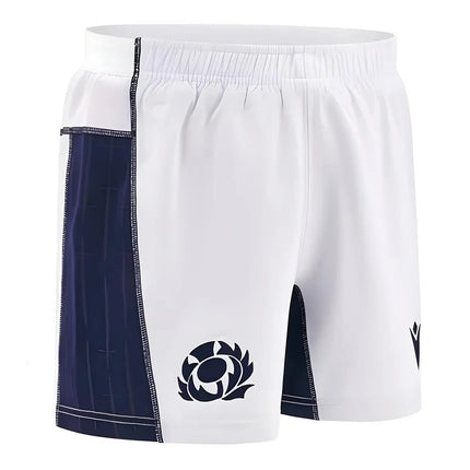 2024-2025 Scotland Rugby Authentic Home Shorts (White) |Product - Shorts | Macron | Absolute Rugby
