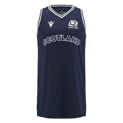 2024-2025 Scotland Rugby Basketball Singlet (Navy) |Product - Sleeveless | Macron | Absolute Rugby