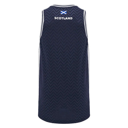 2024-2025 Scotland Rugby Basketball Singlet (Navy) |Product - Sleeveless | Macron | Absolute Rugby