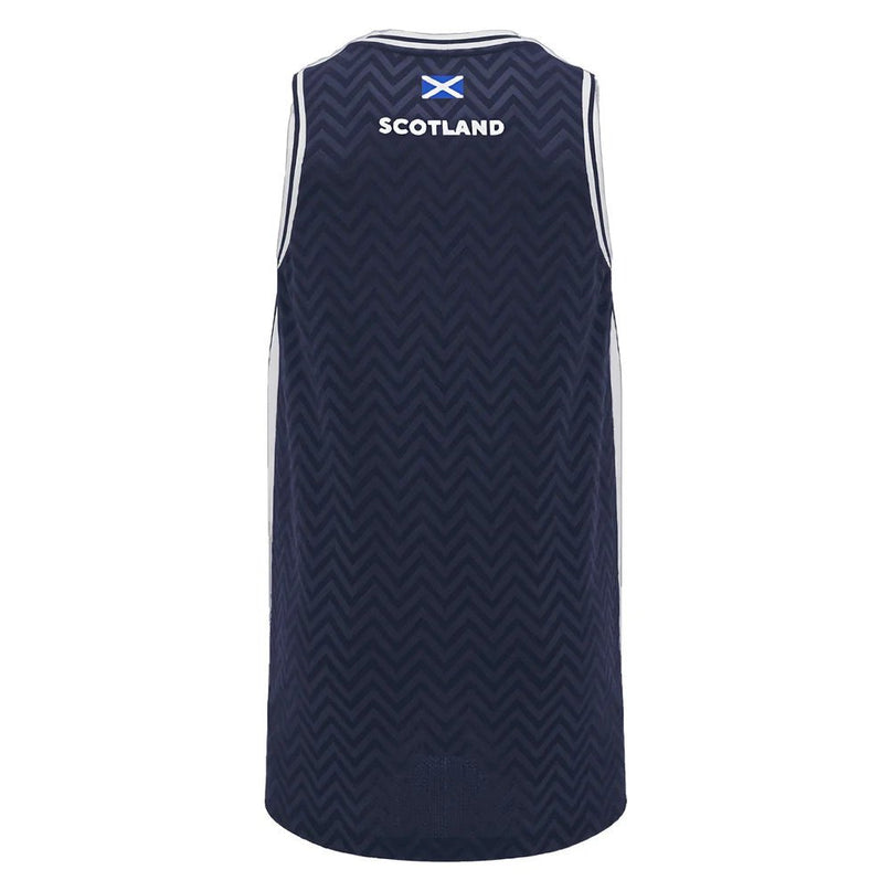 2024-2025 Scotland Rugby Basketball Singlet (Navy) |Product - Sleeveless | Macron | Absolute Rugby