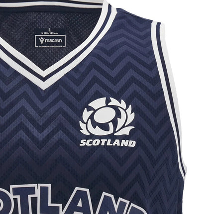 2024-2025 Scotland Rugby Basketball Singlet (Navy) |Product - Sleeveless | Macron | Absolute Rugby