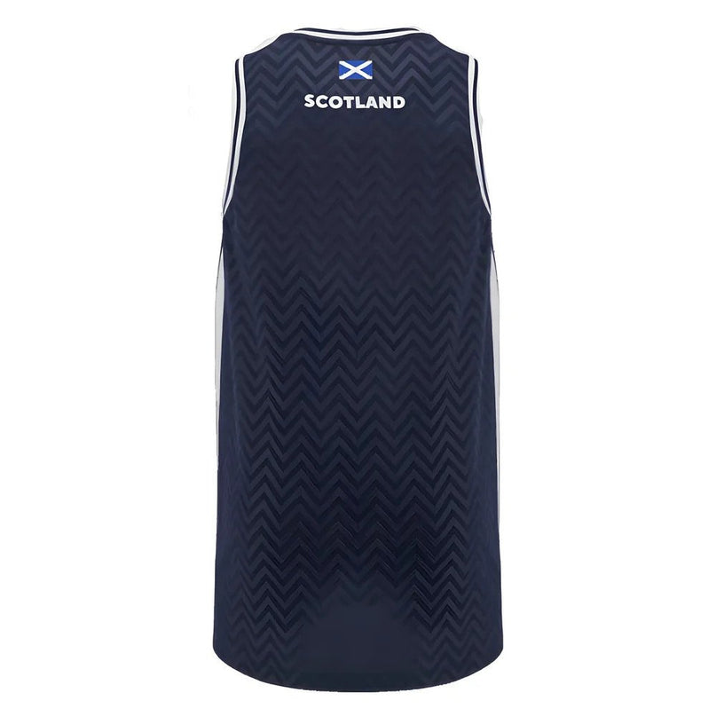 2024-2025 Scotland Rugby Basketball Singlet (Navy) - Kids |Product - Sleeveless | Macron | Absolute Rugby
