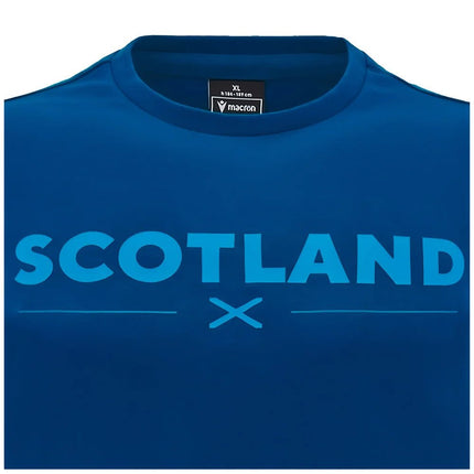 2024-2025 Scotland Rugby Leisure Cotton T-Shirt (Navy) |Product - T-Shirt | Macron | Absolute Rugby